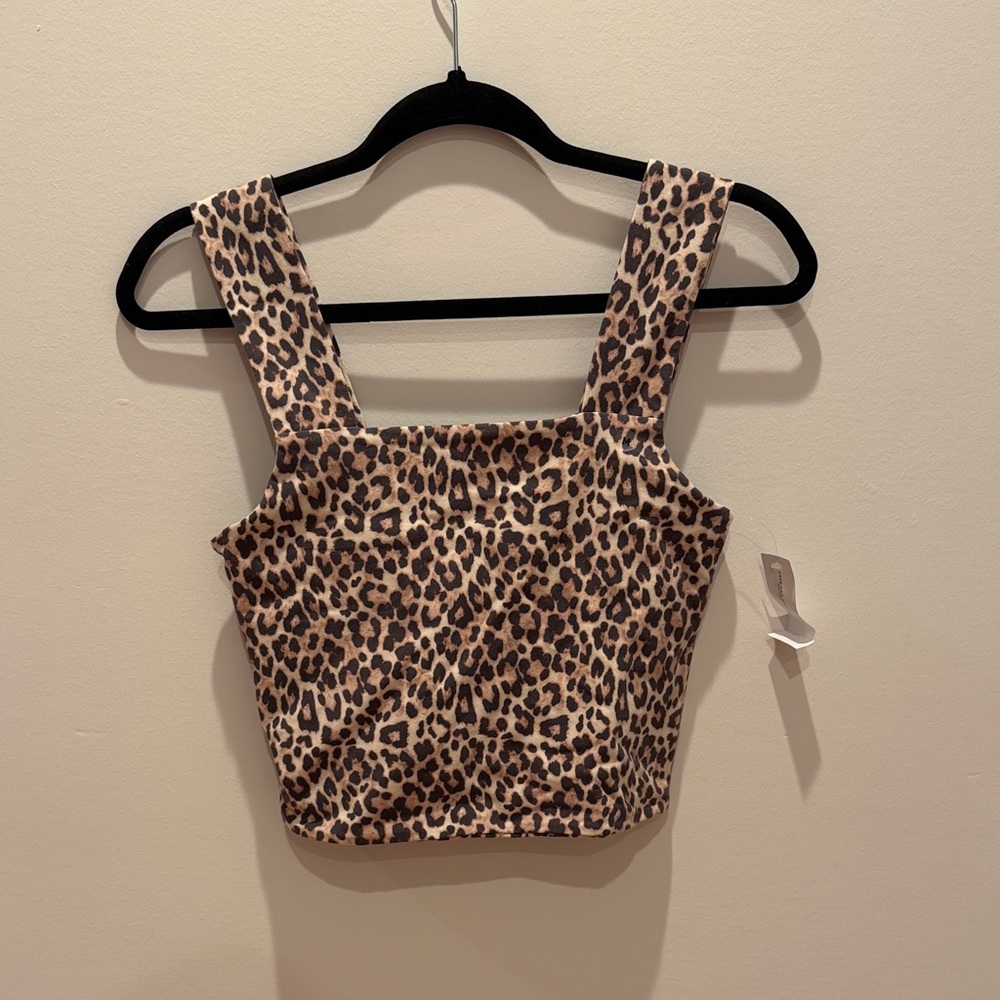 American Eagle Outfitters Leopard Print Crop Top